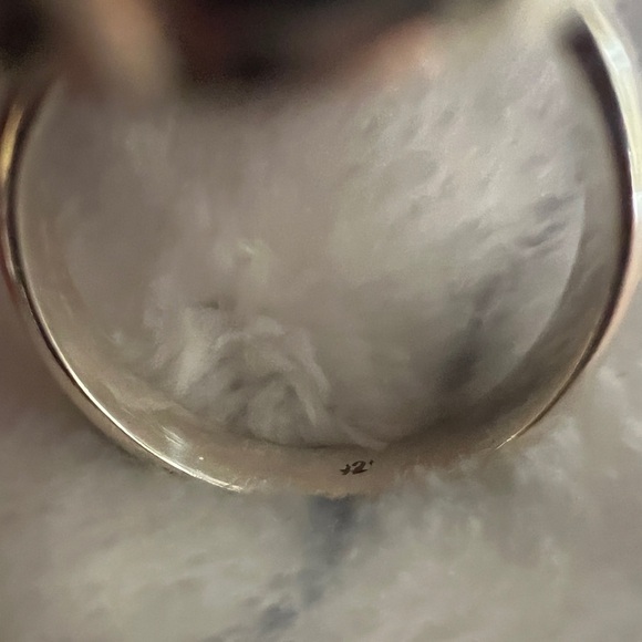 ❤️ Kingman Honey Dahlia Emerald Valley Turquoise Cluster 925 Navajo Ring Sz8 Adj - Picture 6 of 13